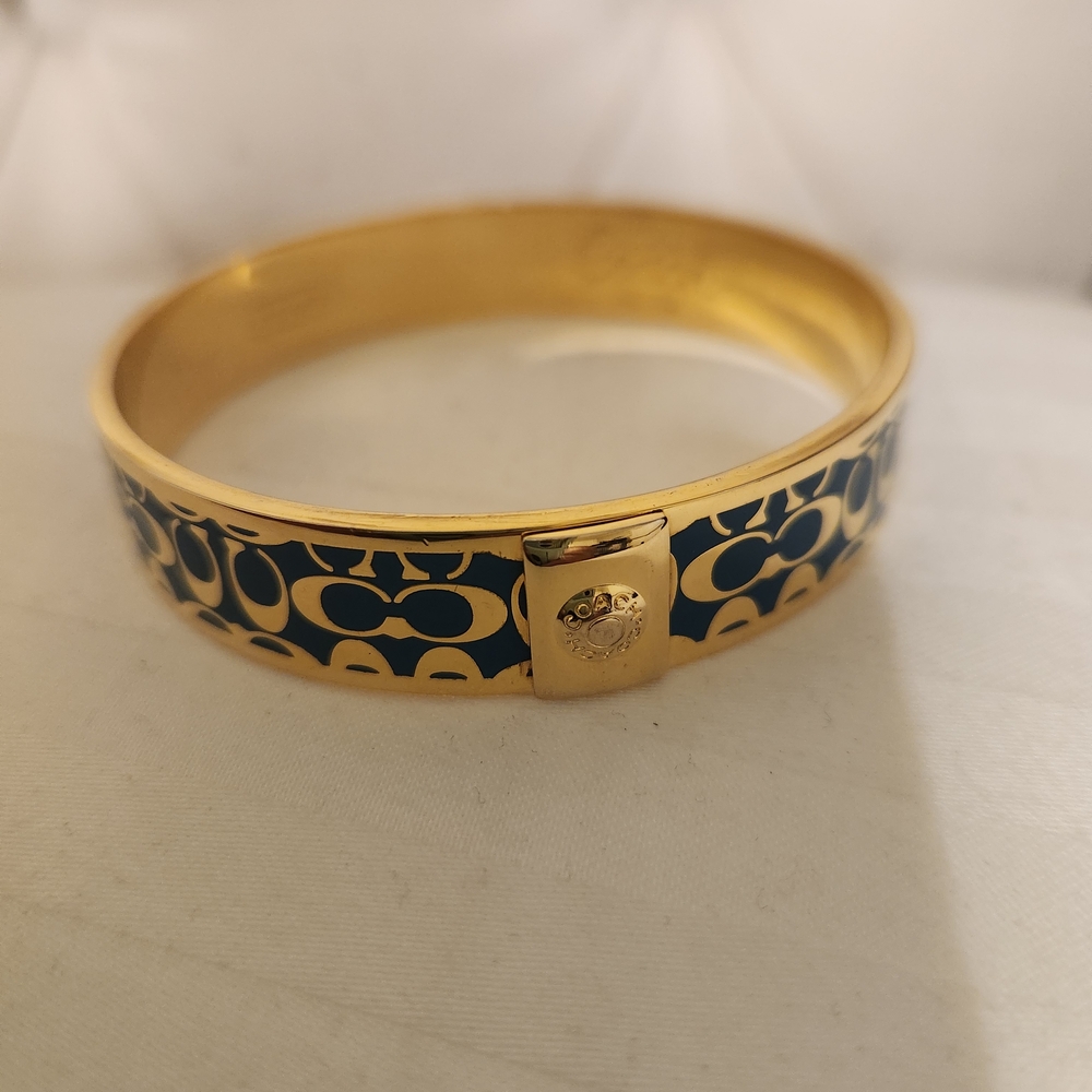 Coach Gold and Teal Bracelet